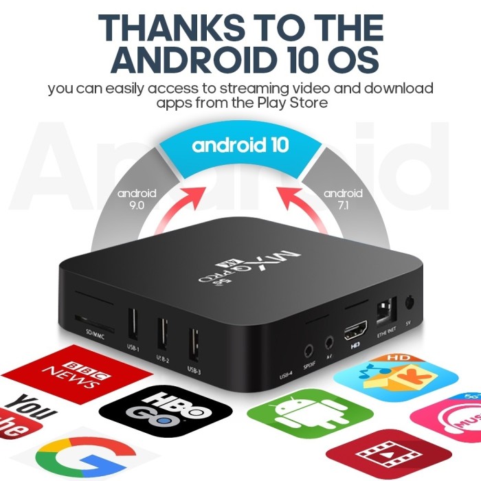 Bilişim Burada MXQ PRO Android Smart TV Box 4K HD 64GB Ram 512GB Rom 2-4GHz 5G WiFi